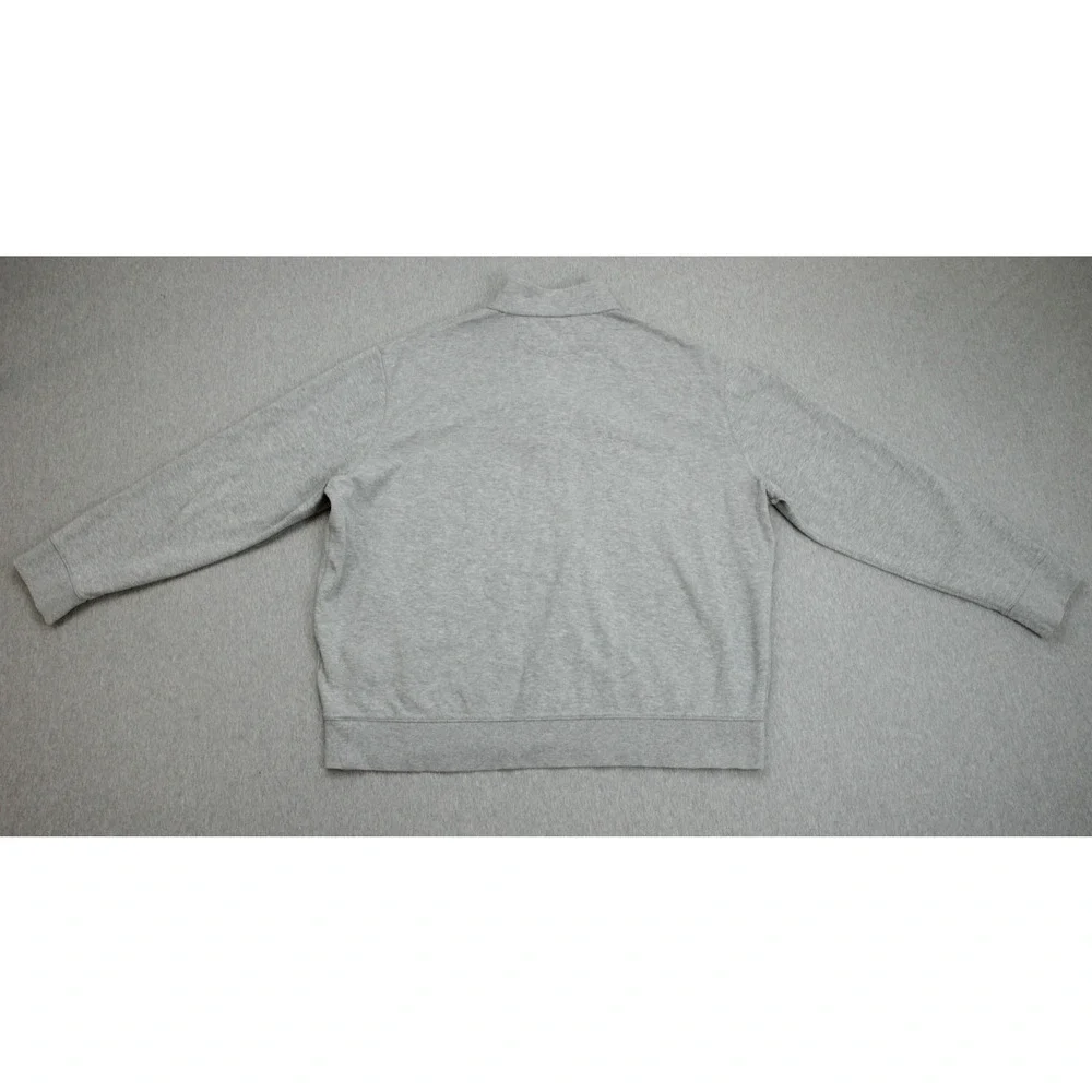 Polo Ralph Lauren Sweatshirt Mens XL Gray Cotton Blend 1/4 Zip Mock‎ Neck